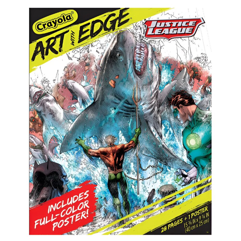 NEW Art With Edge Illustrator's Cut Justice League Coloring Sheets w/ Poster